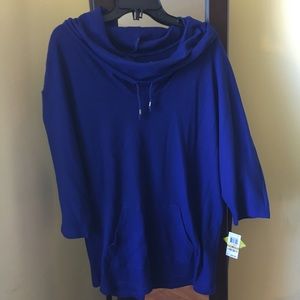 Style & Co Waffle Knit Cowl Neck Top NWT Size 3X